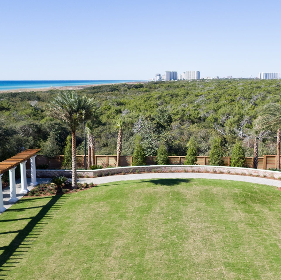 Resort green area and view